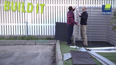 CANOPIA by PALRAM SkyLight 8 ft. W x 8 ft. D Resin Plastic Outdoor Garden Storage Shed with Floor (58.3 sq. ft.) in Tan 703979