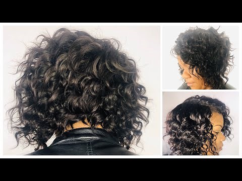 How to Do a Quick Weave BOB /Doing A curly Bob quick weave like Diary Of a Hairstylist