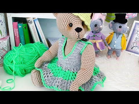 Tutorial crochet Dresses for teddy bear 🐻 ( Big bear )