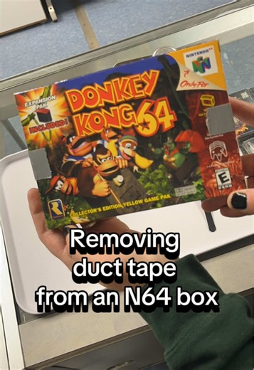 Got a nice lot of boxed SNES and N64 games in, some of which unfortunately were sealed with duct tape. Luckily I have a secret weapon to remove it. #n64 #donkeykong #retrogaming #cib #ducttape