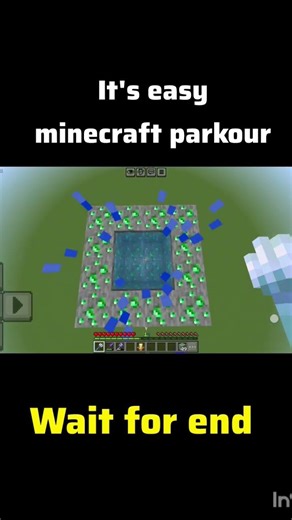 it's easy minecraft parkour #shorts