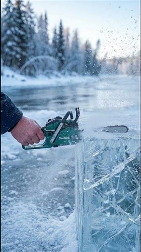 Makita Mini Chainsaw vs Ice Block