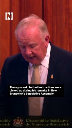 Canadian politician appears to read AI prompt during speech