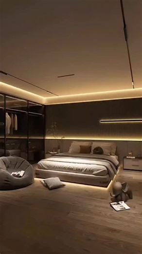 Al Manzool on Instagram: "Lighting is the quiet detail that changes everything. From soft ceiling cove lights that wrap the room in warmth, to subtle wall lighting that adds depth, under-bed lights that create a floating effect, and wardrobe lighting that blends function with elegance — every layer plays a role in shaping the mood. Together, they turn the bedroom into a calm, refined space that feels completely different from day to night. If you’re looking to achieve this kind of atmosphere in 