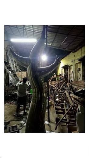 Modern Steel Tree Art Installation at Nestlé Center | Aixnod | Architectural Sculpture in Gurugram