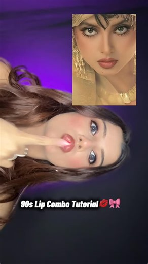 Barkha Chola on Instagram: "90s Lip Combo Tutorial💋🧿 . . . . . #trending #instagram #reels #viral #like"