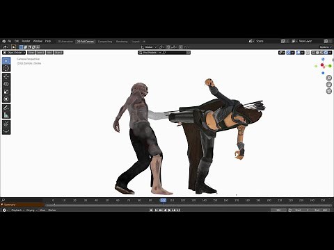2D & 3D Fight Scene in Blender (Part 1) : Preparation of fight scene