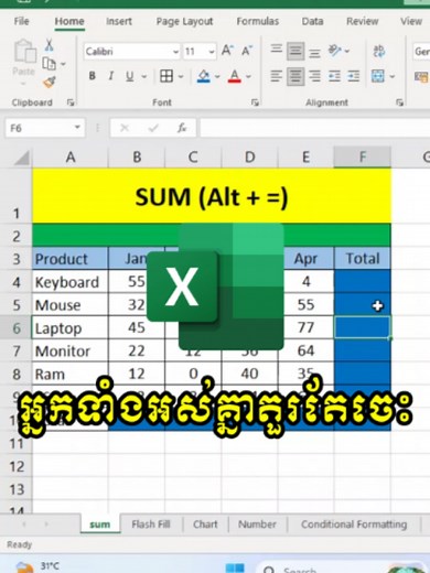 5 Tips សម្រាប់រៀន MS Excel (ថ្នាក់ដ៏មានប្រសិទ្ធភាព)