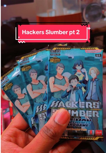 Hackers Slumber part 2: Welp down to the final 2 packs looking for some heat #digimon #digimontcg #likeforfollow #packopenings #followformore