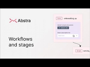 Workflows and stages | Abstra Workflows