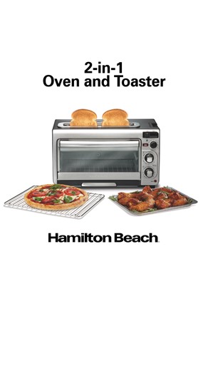 Save space and cook smarter—2 appliances in 1 compact countertop solution. | Hamilton Beach