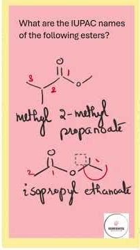 Naming Esters, IUPAC nomenclature of substituted esters, #acidderivatives #class12thchemistry #neet