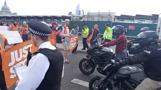 1.2M views · 10K reactions | How nice of the police to create a protective barrier around the ecoloons’ protest so it wouldn’t get disrupted by ordinary people trying to get to work… Credit: @TalkTV/Twitter | Reasoned | Facebook