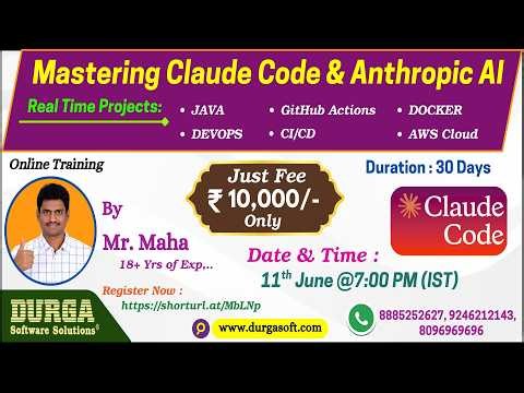 Mastering Claude Code & Anthropic AI Online Training @ DURGASOFT