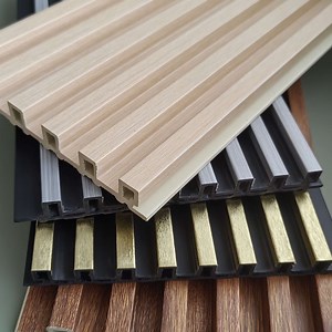 [Hot Item] Interior Plastic Wooden Composite Covering Board Wainscoting Vinyl Timber Decorativo 3D Fluted Cladding PVC WPC Wall Panel