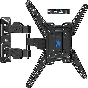 Mounting Dream TV Wall Mount for Most 26-55" TVs , TV Mount Full Motion with Swivel Articulating Arm , Perfect Center Design Wall Mount TV Bracket , up to VESA 400x400mm and 77 lbs Loading MD2418-MX