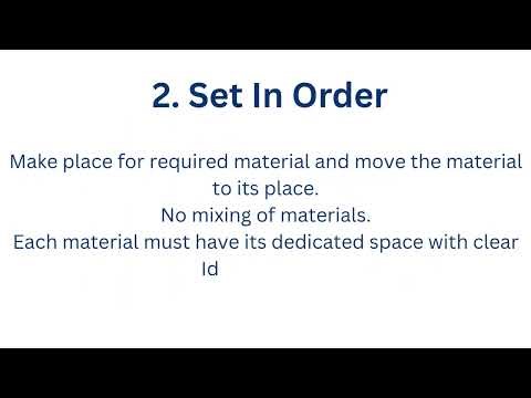 What is 5S? Basic understanding and general steps to implement.