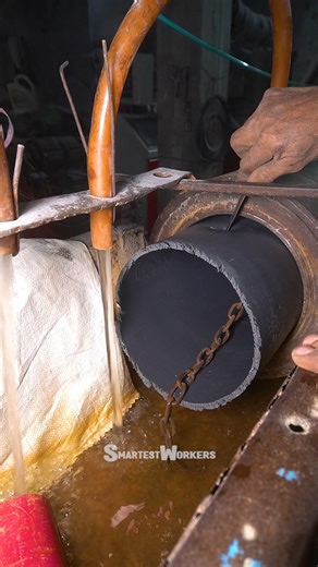 Smartest Workers on Instagram: "Huge Black PVC Pipe Production"