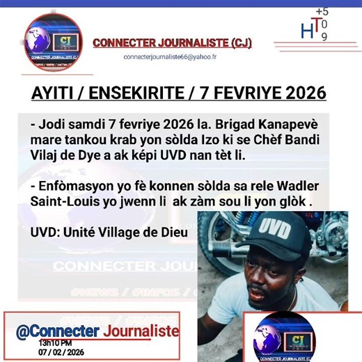 MEZANMI BRIGAD KANAPEVÈ MARE YON SÒLDA IZO CHÈF BANDI VILAJ DE DYE