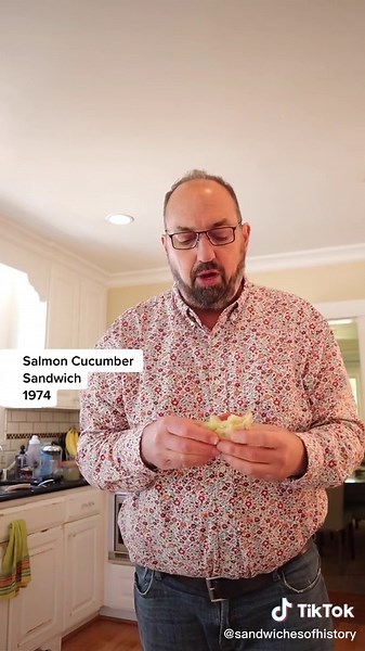 Salmon Cucumber Sandwich (1974) #fyp #sandwichesofhistory