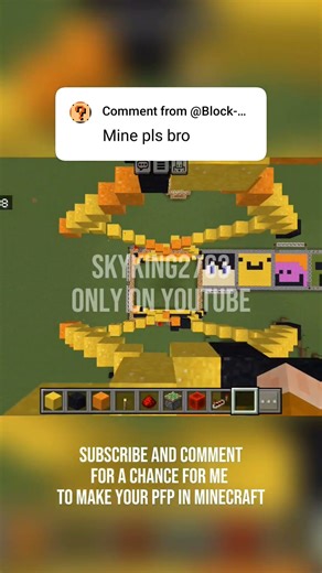 Making my subscribers' PFPs in Minecraft, Lucky Block Edition 🟨❔️ #minecraft #shorts #lego #music