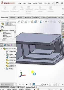 linear mate with linear motion study #solidworks #righttech#design