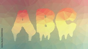 ABC appearing weird tessellated looping moving polygons