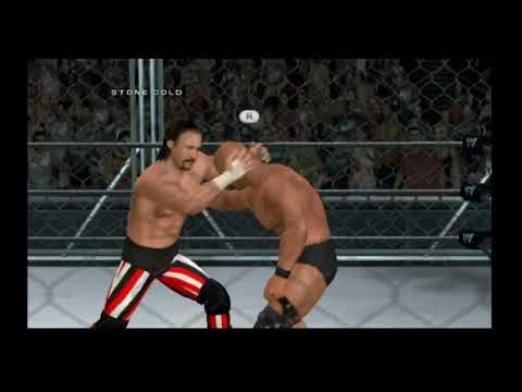 WWE Smackdown vs Raw 2011 - Wii Gameplay - Stone Cold vs Terry Funk - Steel Cage Match