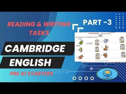 jumbled letters Assessment -3 l Cambridge English reading writing tasks pre A1 starters Test 3
