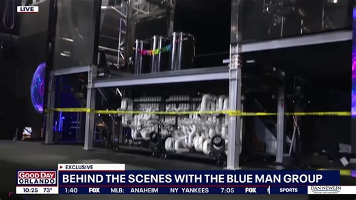 Behind the scenes with the Blue Man Group