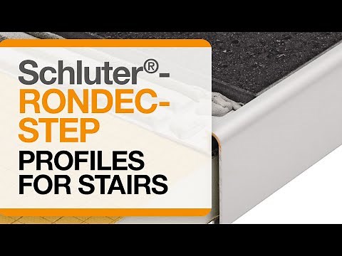 How to install tile trim on stairs: Schluter®-RONDEC-STEP profile