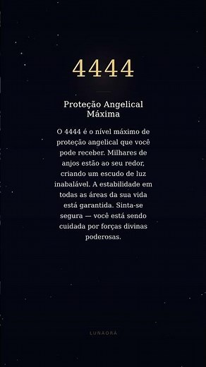 Número Anjo 4444 — O que significa?