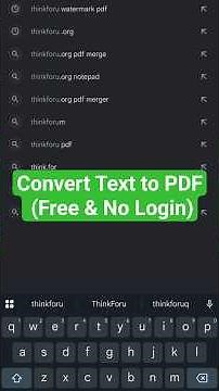 Convert Text To PDF Instantly ! ( Free & No Login ) ✍️➡️📄