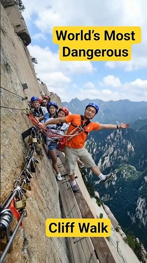World’s Most Dangerous Cliff Walk 😱⛰️ | Mount Hua Plank Walk Explained