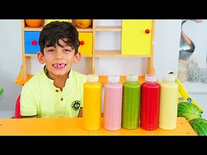 Jason tastes different Ice Fruits with Smoothie