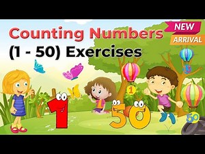 Count Numbers from 1 through 50 in English | Count 1 - 50 Video | kidsplayplanet