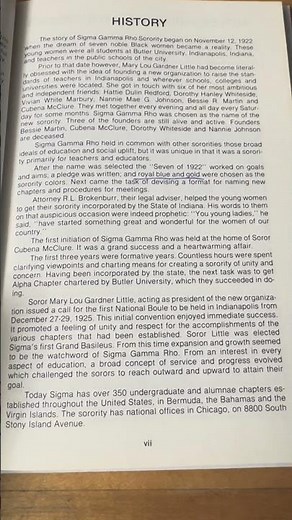 Brief History of Sigma Gamma Rho