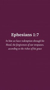 We all have moments we wish we could erase — words we regret, choices that weigh heavy. But Ephesians 1:7 reminds us that through Jesus, our story doesn’t end in guilt. It begins in grace. | I am a Christian
