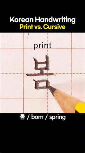 How Koreans Write Hangul: Print vs. Cursive