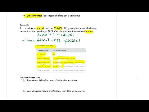 Year 9 5.1 Financial Maths 10 - Taxation