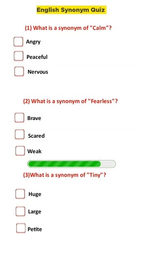 5 Brand New English Synonym Quiz | Test Your Vocabulary! 🧠✨