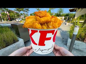 Eating KFC in Indonesia