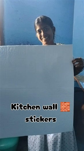 minivlog 🌷 kitchen wall 🧱 stickers #shorts #vlog #yt #my life in 60 second #kitchen wall stickers