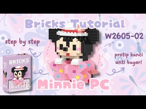 HOW TO BUILD MINNIE MOUSE HANG ON "MINNIE KUPU-KUPU" MINI LEGO W2605-02 | Bricks Tutorial