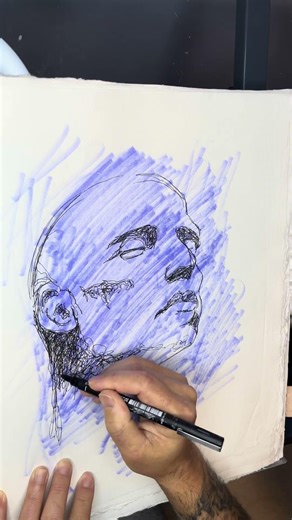 Scribble Portrait Is Beautiful #sketch #artwork #pensketch