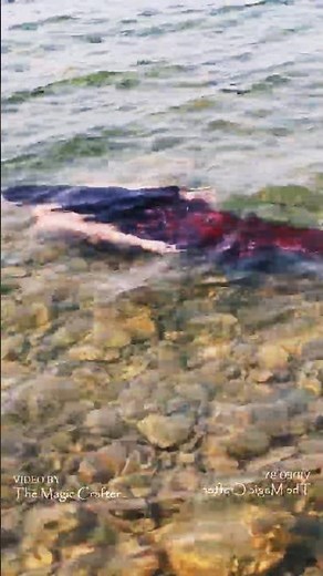 Red mermaid as seen swimming in the wild