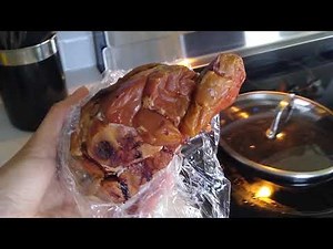 Cabbage with smoked ham hocks. Cooking the southern way.