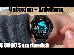 GOKOO Smartwatch Herren Smart Armbanduhr Fitness Tracker mit Schrittzähler… Unboxing und Anleitung