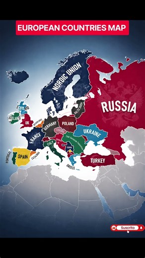 European Countries Map 🤔 #news #geographythroughmaps #mapguide #europeancountries #mapping #shorts
