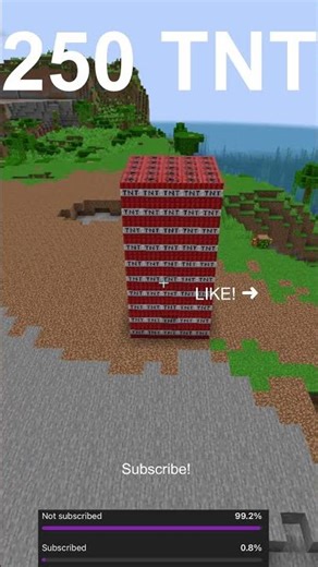 250 TNT EXPLOSION #minecraftshorts #tnt #shorts #fyp